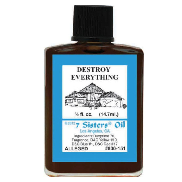 七姊妹DESTROY EVRYTHING摧毀一切靈性魔法油- 0.5盎司