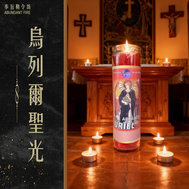【烏列爾聖光】香氛魔法蠟燭<< 讓靈性智慧轉化為現實財富與行動力量>>